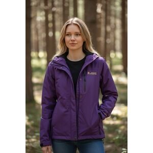 NWoT MOERDENG Coat Women Waterproof Ski Jacket Winter Snow Hood M Purple